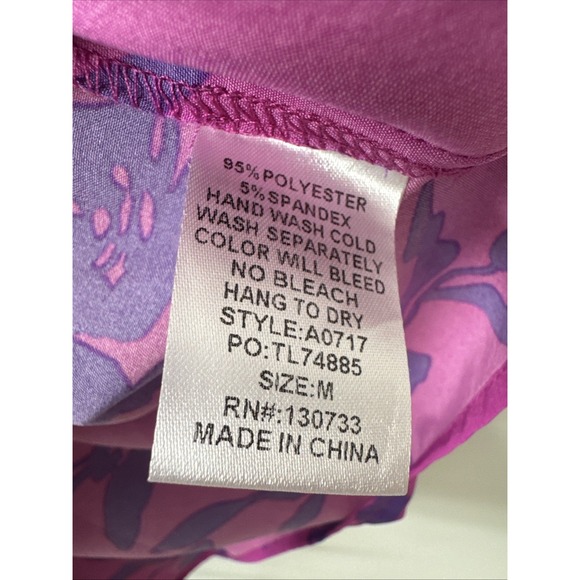 Umgee Layered Sleeveless Ruffled V Neck Floral Vacation Women's Dress Size Med - Picture 6 of 7